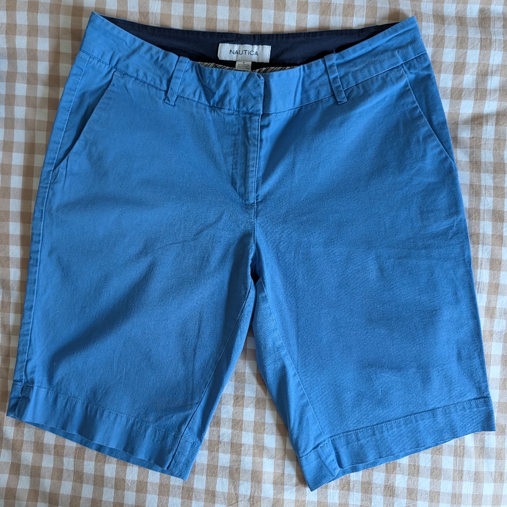 Nautica Blue Chino Shorts | Women’s Size 6 | Bright Blue - Picture 2 of 5